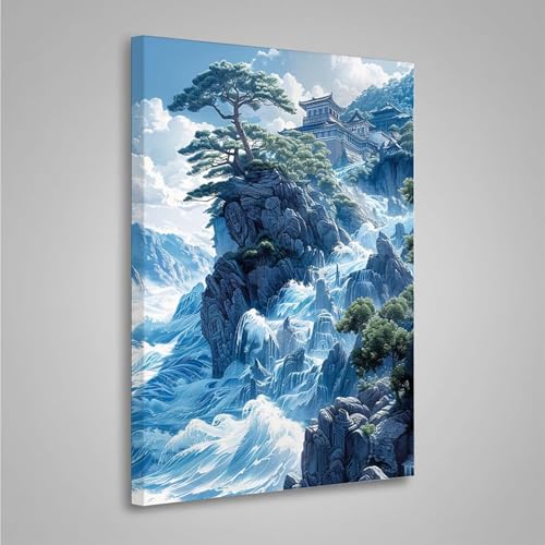 5D Diamant Painting Bilder Baum Diamond Painting Erwachsene Fallen DIY Runden Mosaikherstellung Basteln Erwachsene Anfänger Set für Heim Schlafzimmer Wand Deko, Geschenke (30x40cm) PjY3242 3-X von MEOSUEWI