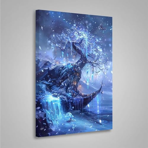 5D Diamant Painting Bilder Baum Diamond Painting Erwachsene Landschaft DIY Runden Mosaikherstellung Basteln Erwachsene Anfänger Set für Heim Schlafzimmer Wand Deko, Geschenke (30x40cm) PjY3120 2-N von MEOSUEWI