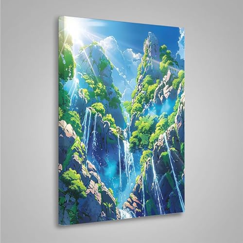 5D Diamant Painting Bilder Berg Diamond Painting Erwachsene Himmel DIY Runden Mosaikherstellung Basteln Erwachsene Anfänger Set für Heim Schlafzimmer Wand Deko, Geschenke 80x110cm PjY3728 9-5 von MEOSUEWI