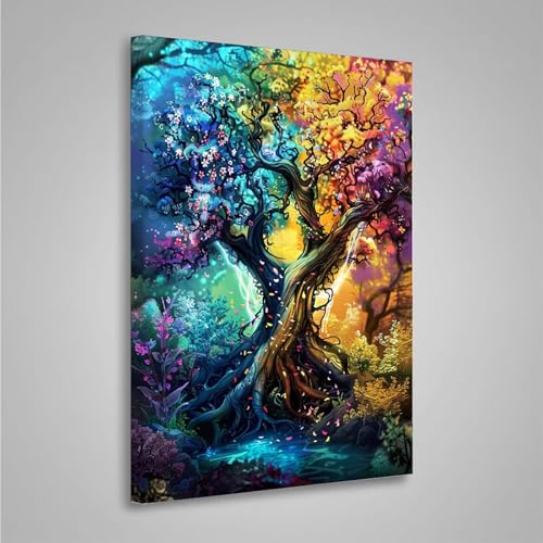 5D Diamant Painting Bilder Blume Diamond Painting Erwachsene Baum DIY Runden Mosaikherstellung Basteln Erwachsene Anfänger Set für Heim Schlafzimmer Wand Deko, Geschenke (30x40cm) PjY8146 X-F von MEOSUEWI