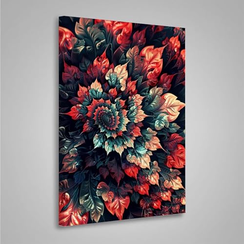 5D Diamant Painting Bilder Blume Diamond Painting Erwachsene Blumen DIY Runden Mosaikherstellung Basteln Erwachsene Anfänger Set für Heim Schlafzimmer Wand Deko, Geschenke 30x40cm PjY5310 2-7 von MEOSUEWI