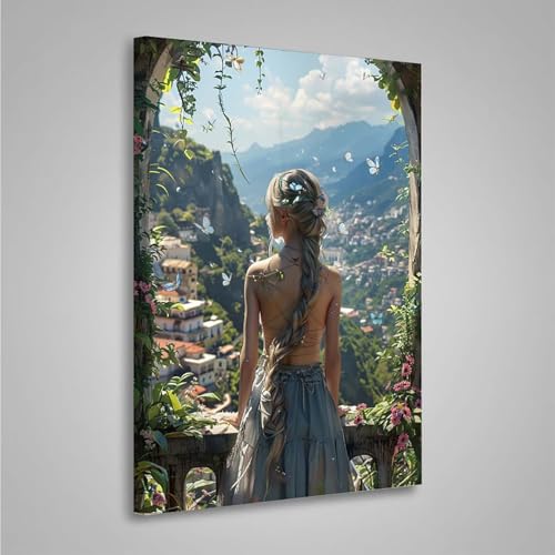 5D Diamant Painting Bilder Blume Diamond Painting Erwachsene Frau DIY Runden Mosaikherstellung Basteln Erwachsene Anfänger Set für Heim Schlafzimmer Wand Deko, Geschenke (30x40cm) PjY4986 4-R von MEOSUEWI