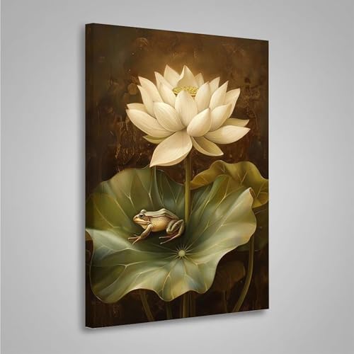 5D Diamant Painting Bilder Blume Diamond Painting Erwachsene Frosch DIY Runden Mosaikherstellung Basteln Erwachsene Anfänger Set für Heim Schlafzimmer Wand Deko, Geschenke (70x95cm) PjY3062 O-Y von MEOSUEWI