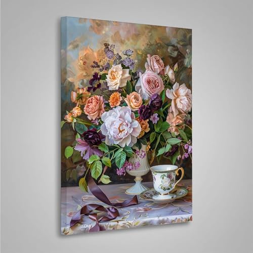 5D Diamant Painting Bilder Blumen Diamond Painting Erwachsene Blume DIY Runden Mosaikherstellung Basteln Erwachsene Anfänger Set für Heim Schlafzimmer Wand Deko, Geschenke 80x110cm PjY5448 S-Q von MEOSUEWI
