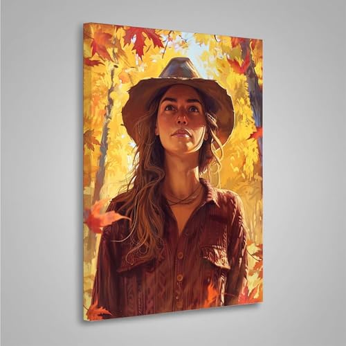 5D Diamant Painting Bilder Frau Diamond Painting Erwachsene Blätter DIY Runden Mosaikherstellung Basteln Erwachsene Anfänger Set für Heim Schlafzimmer Wand Deko, Geschenke 20x30cm PjY3588 J-N von MEOSUEWI