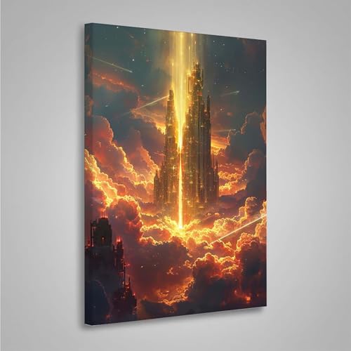 5D Diamant Painting Bilder Himmel Diamond Painting Erwachsene Architektur DIY Runden Mosaikherstellung Basteln Erwachsene Anfänger Set für Heim Schlafzimmer Wand Deko, Geschenke 20x30cm PjY4796 B-6 von MEOSUEWI