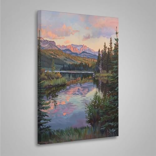 5D Diamant Painting Bilder Landschaft Diamond Painting Erwachsene Baum DIY Runden Mosaikherstellung Basteln Erwachsene Anfänger Set für Heim Schlafzimmer Wand Deko, Geschenke 60x80cm PjY5104 K-W von MEOSUEWI
