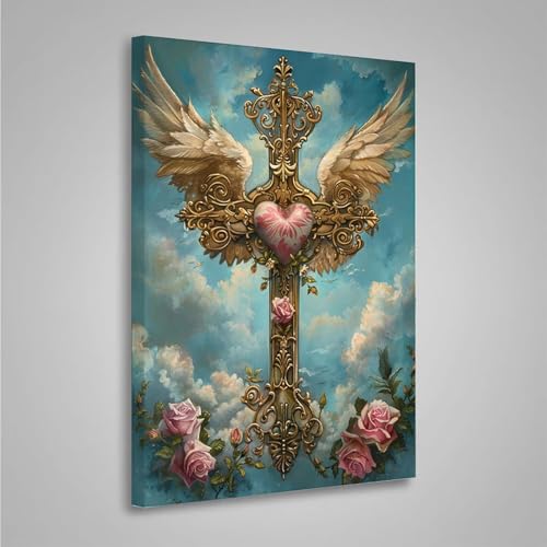 5D Diamant Painting Bilder Liebe Diamond Painting Erwachsene Flügel DIY Runden Mosaikherstellung Basteln Erwachsene Anfänger Set für Heim Schlafzimmer Wand Deko, Geschenke (80x110cm) PjY7406 W-5 von MEOSUEWI