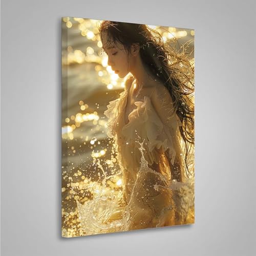 5D Diamant Painting Bilder Ozean Diamond Painting Erwachsene Frau DIY Runden Mosaikherstellung Basteln Erwachsene Anfänger Set für Heim Schlafzimmer Wand Deko, Geschenke (80x110cm) PjY4636 6-5 von MEOSUEWI