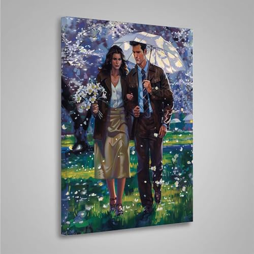 5D Diamant Painting Bilder Paar Diamond Painting Erwachsene Blume DIY Runden Mosaikherstellung Basteln Erwachsene Anfänger Set für Heim Schlafzimmer Wand Deko, Geschenke (30x40cm) PjY5718 2-T von MEOSUEWI