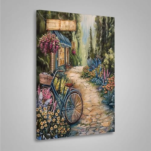 5D Diamant Painting Bilder Pfad Diamond Painting Erwachsene Blume DIY Runden Mosaikherstellung Basteln Erwachsene Anfänger Set für Heim Schlafzimmer Wand Deko Wohnzimmer, Geschenke 20x30cm PjY5772 P-U von MEOSUEWI