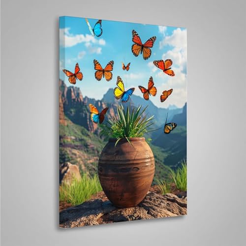 5D Diamant Painting Bilder Schmetterling Diamond Painting Erwachsene Anlage DIY Runden Mosaikherstellung Basteln Erwachsene Anfänger Set für Schlafzimmer Wand Deko, Geschenke (70x95cm) PjY5758 1-O von MEOSUEWI