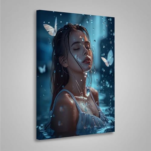 5D Diamant Painting Bilder Schmetterling Diamond Painting Erwachsene Frau DIY Runden Mosaikherstellung Basteln Erwachsene Anfänger Set für Heim Schlafzimmer Wand Deko, Geschenke 80x110cm PjY5484 C-Y von MEOSUEWI