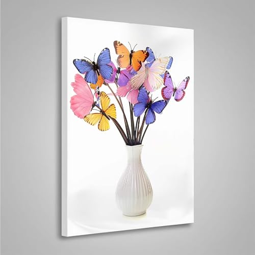 5D Diamant Painting Bilder Schmetterling Diamond Painting Erwachsene Tier DIY Runden Mosaikherstellung Basteln Erwachsene Anfänger Set für Heim Schlafzimmer Wand Deko, Geschenke (30x40cm) PjY7292 7-Q von MEOSUEWI