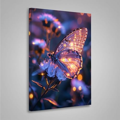 5D Diamant Painting Bilder Schmetterling Diamond Painting Erwachsene Tier DIY Runden Mosaikherstellung Basteln Erwachsene Anfänger Set für Heim Schlafzimmer Wand Deko, Geschenke 50x70cm PjY3212 9-5 von MEOSUEWI