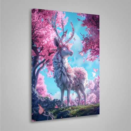 5D Diamant Painting Bilder Tier Diamond Painting Erwachsene Reh DIY Runden Mosaikherstellung Basteln Erwachsene Anfänger Set für Heim Schlafzimmer Wand Deko Wohnzimmer, Geschenke 30x40cm PjY3028 9-7 von MEOSUEWI