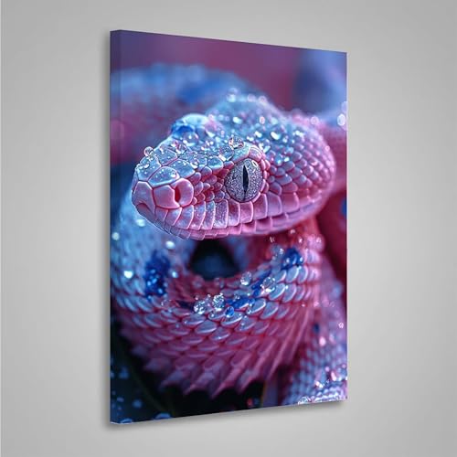 5D Diamant Painting Bilder Tier Diamond Painting Erwachsene Schlange DIY Runden Mosaikherstellung Basteln Erwachsene Anfänger Set für Heim Schlafzimmer Wand Deko, Geschenke 30x40cm PjY3382 1-8 von MEOSUEWI