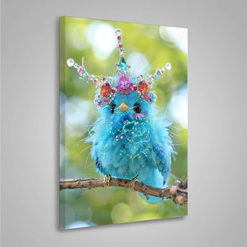 5D Diamant Painting Bilder Vogel Diamond Painting Erwachsene Tier DIY Runden Mosaikherstellung Basteln Erwachsene Anfänger Set für Heim Schlafzimmer Wand Deko, Geschenke (70x95cm) PjY7332 1-8 von MEOSUEWI