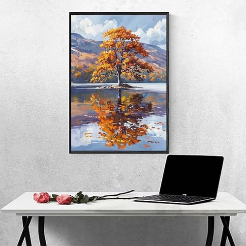 Baum Diamond Painting Berg Diamant Painting Bilder Erwachsene Bastelset, DIY Diamond Art Runder Vollbohrer Diamanten Kinder Malerei Stickerei Kreuzstich, Dekoration, Geschenk 50x65CM PJY1 6-F Baum Diamond Painting Berg Diamant Painting Bilder Erwachsene Bastelset, DIY Diamond Art Runder Vollbohrer Diamanten Kinder Malerei Stickerei Kreuzstich, Dekoration, Geschenk 50x65CM PJY1 6-F von MEOSUEWI