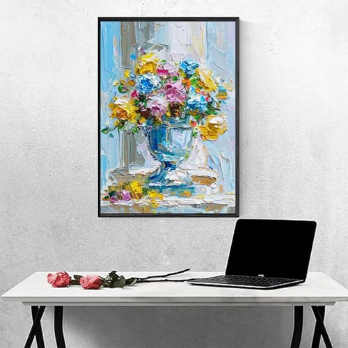 Diamond Painting Blume Diamond Painting Erwachsen Blau Basteln für Erwachsene, Vollbohrer Diamant Malerei Set, Diamant Kunst Malerei Stickerei Set, Wanddeko Deko, Geschenke 30 x 40 cm PJY3 7-K Diamond Painting Blume Diamond Painting Erwachsen Blau Basteln für Erwachsene, Vollbohrer Diamant Malerei Set, Diamant Kunst Malerei Stickerei Set, Wanddeko Deko, Geschenke 30 x 40 cm PJY3 7-K von MEOSUEWI
