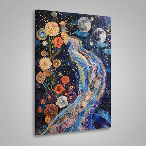 Diamond Painting Erwachsene Abstrakt 5D Diamond Painting Full Drill Blume Diamant Malerei Bilder DIY Diamont Art Stickerei Set Geeignet Als Geschenk, Zur Entspannung und Wanddeko 60x80cm PjY3433 6-D von MEOSUEWI