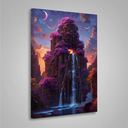Diamond Painting Erwachsene Berg 5D Diamond Painting Full Drill Fallen Diamant Malerei Bilder DIY Diamont Art Stickerei Set Geeignet Als Geschenk, Zur Entspannung und Wanddeko (80x110cm) PjY5039 K-J von MEOSUEWI