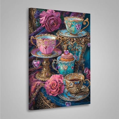 Diamond Painting Erwachsene Blume 5D Diamond Painting Full Drill Blumen Diamant Malerei Bilder DIY Diamont Art Stickerei Set Geeignet Als Geschenk, Zur Entspannung und Wanddeko 20x30cm PjY5321 6-6 von MEOSUEWI