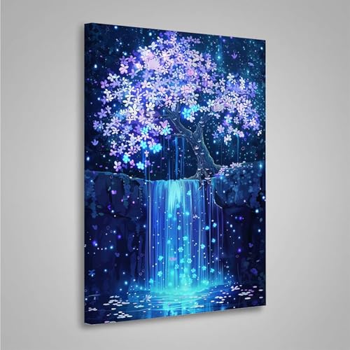 Diamond Painting Erwachsene Blume 5D Diamond Painting Full Drill Fallen Diamant Malerei Bilder DIY Diamont Art Stickerei Set Geeignet Als Geschenk, Zur Entspannung und Wanddeko (70x95cm) PjY3135 3-6 von MEOSUEWI