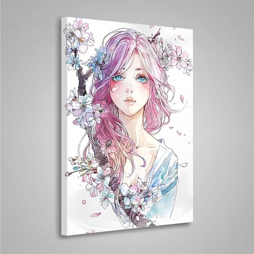 Diamond Painting Erwachsene Blume 5D Diamond Painting Full Drill Frau Diamant Malerei Bilder DIY Diamont Art Stickerei Set Geeignet Als Geschenk, Zur Entspannung und Wanddeko 60x80cm PjY3469 3-2 von MEOSUEWI