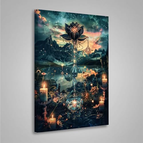 Diamond Painting Erwachsene Blume 5D Diamond Painting Full Drill Kerze Diamant Malerei Bilder DIY Diamont Art Stickerei Set Geeignet Als Geschenk, Zur Entspannung und Wanddeko (20x30cm) PjY3777 T-H von MEOSUEWI