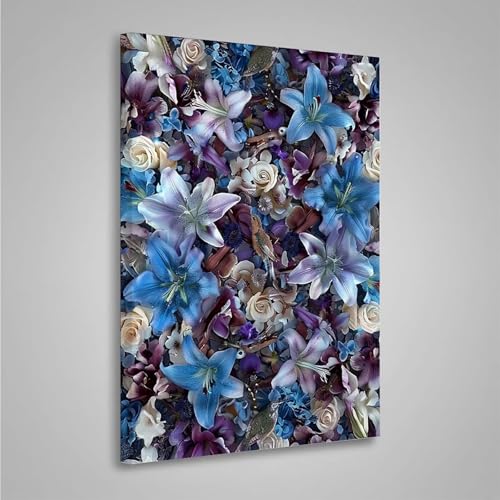 Diamond Painting Erwachsene Blumen 5D Diamond Painting Full Drill Blume Diamant Malerei Bilder DIY Diamont Art Stickerei Set Geeignet Als Geschenk, Zur Entspannung und Wanddeko 30x40cm PjY5407 F-I von MEOSUEWI