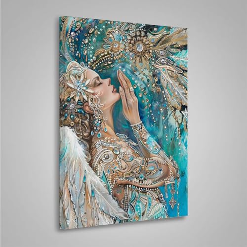 Diamond Painting Erwachsene Flügel 5D Diamond Painting Full Drill Frau Diamant Malerei Bilder DIY Diamont Art Stickerei Set Geeignet Als Geschenk, Zur Entspannung und Wanddeko (60x80cm) PjY8355 2-8 von MEOSUEWI