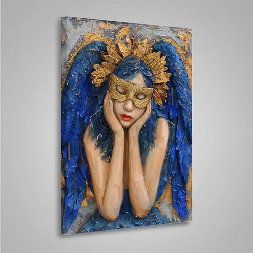 Diamond Painting Erwachsene Flügel 5D Diamond Painting Full Drill Frau Diamant Malerei Bilder DIY Diamont Art Stickerei Set Geeignet Als Geschenk, Zur Entspannung und Wanddeko (70x95cm) PjY4147 N-0 von MEOSUEWI