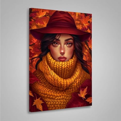 Diamond Painting Erwachsene Frau 5D Diamond Painting Full Drill Blätter Diamant Malerei Bilder DIY Diamont Art Stickerei Set Geeignet Als Geschenk, Zur Entspannung und Wanddeko (70x95cm) PjY3171 0-5 von MEOSUEWI