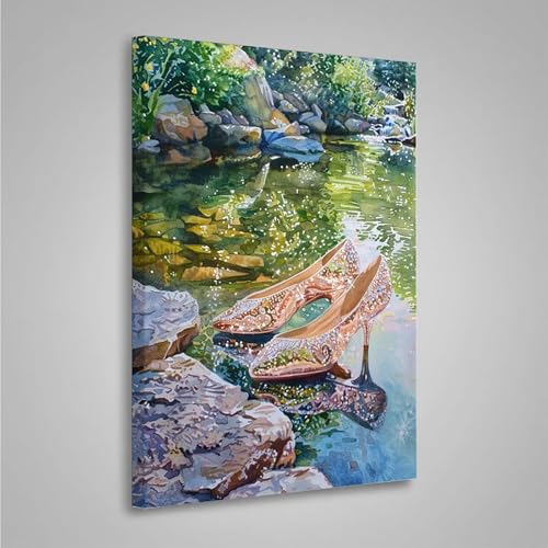 Diamond Painting Erwachsene Hoher Absatz 5D Diamond Painting Full Drill Fluss Diamant Malerei Bilder DIY Diamont Art Stickerei Set Geeignet Geschenk, Entspannung und Wanddeko (30x40cm) PjY7695 K-4 von MEOSUEWI
