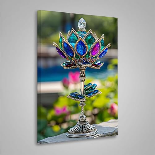 Diamond Painting Erwachsene Kristall 5D Diamond Painting Full Drill Blume Diamant Malerei Bilder DIY Diamont Art Stickerei Set Geeignet Geschenk, Zur Entspannung und Wanddeko (70x95cm) PjY3623 4-Y von MEOSUEWI