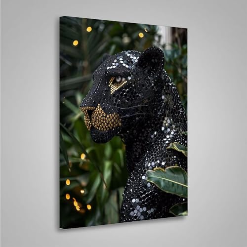 Diamond Painting Erwachsene Leopard 5D Diamond Painting Full Drill Tier Diamant Malerei Bilder DIY Diamont Art Stickerei Set Geeignet Als Geschenk, Zur Entspannung und Wanddeko (60x80cm) PjY8197 O-O von MEOSUEWI
