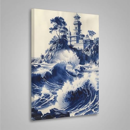 Diamond Painting Erwachsene Leuchtturm 5D Diamond Painting Full Drill Ozean Diamant Malerei Bilder DIY Diamont Art Stickerei Set Geeignet Geschenk, Zur Entspannung und Wanddeko (30x40cm) PjY3717 W-9 von MEOSUEWI