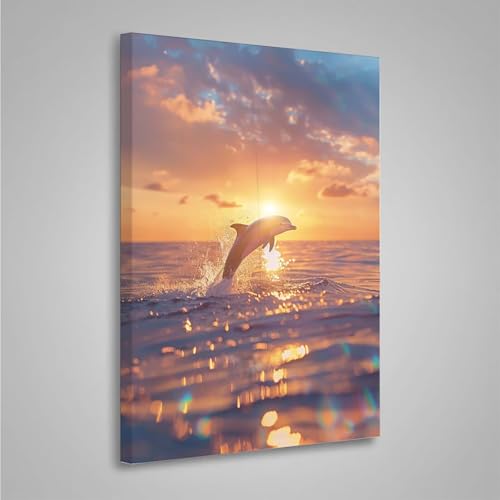 Diamond Painting Erwachsene Ozean 5D Diamond Painting Full Drill Delphin Diamant Malerei Bilder DIY Diamont Art Stickerei Set Geeignet Als Geschenk, Zur Entspannung und Wanddeko (20x30cm) PjY7547 W-2 von MEOSUEWI