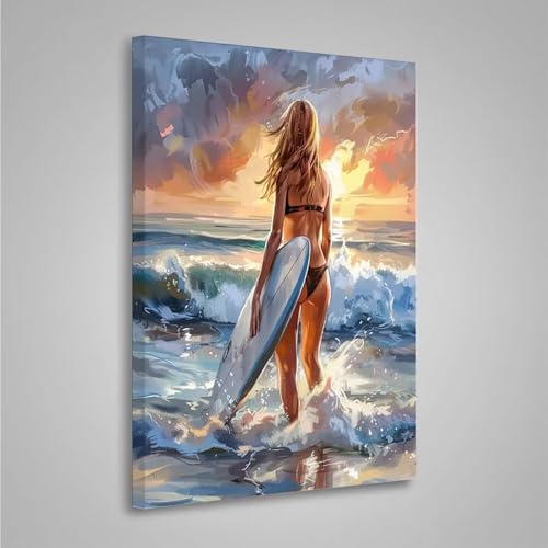 Diamond Painting Erwachsene Ozean 5D Diamond Painting Full Drill Frau Diamant Malerei Bilder DIY Diamont Art Stickerei Set Geeignet Als Geschenk, Zur Entspannung und Wanddeko 30x40cm PjY3711 B-8 von MEOSUEWI