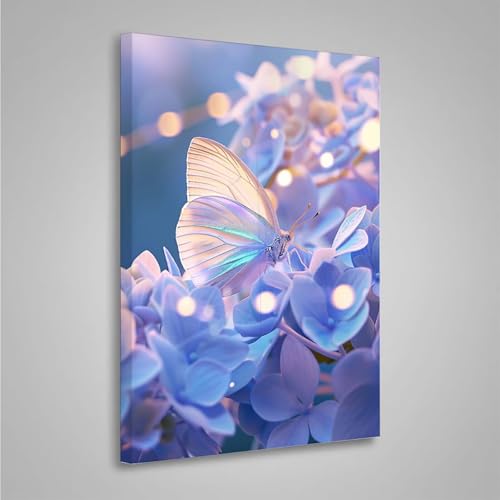 Diamond Painting Erwachsene Schmetterling 5D Diamond Painting Full Drill Blume Diamant Malerei Bilder DIY Diamont Art Stickerei Set Geeignet Geschenk, Entspannung und Wanddeko (50x70cm) PjY8123 7-X von MEOSUEWI