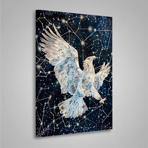 Diamond Painting Erwachsene Tier 5D Diamond Painting Full Drill Vogel Diamant Malerei Bilder DIY Diamont Art Stickerei Set Geeignet Als Geschenk, Zur Entspannung und Wanddeko (50x70cm) PjY3011 7-0 von MEOSUEWI