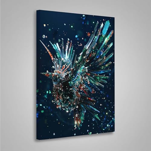 Diamond Painting Erwachsene Vogel 5D Diamond Painting Full Drill Kristall Diamant Malerei Bilder DIY Diamont Art Stickerei Set Geeignet Als Geschenk, Zur Entspannung und Wanddeko 60x80cm PjY5055 E-I von MEOSUEWI