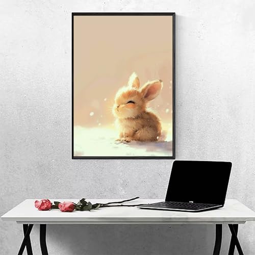 Diamond Painting Tier Diamond Painting Erwachsen Kaninchen Basteln für Erwachsene, Vollbohrer Diamant Malerei Set, Diamant Kunst Malerei Stickerei Set, Wanddeko Deko, Geschenke 100x135cm PJY9 1-P von MEOSUEWI