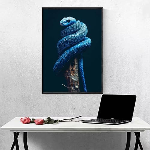 Diamond Painting Tier Diamond Painting Erwachsen Schlange Basteln für Erwachsene, Vollbohrer Diamant Malerei Set, Diamant Kunst Malerei Stickerei Set, Wanddeko Deko, Geschenke 70 x 95 cm PJY2 0-7 von MEOSUEWI