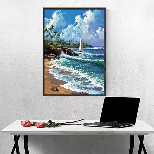 Himmel Diamond Painting Ozean Diamant Painting Bilder Erwachsene Bastelset, DIY Diamond Art Runder Vollbohrer Diamanten Kinder Malerei Stickerei Kreuzstich, Dekoration, Geschenk 30x40CM PJY7 B-E Himmel Diamond Painting Ozean Diamant Painting Bilder Erwachsene Bastelset, DIY Diamond Art Runder Vollbohrer Diamanten Kinder Malerei Stickerei Kreuzstich, Dekoration, Geschenk 30x40CM PJY7 B-E von MEOSUEWI