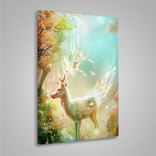MEOSUEWI 5D Diamant Painting Bilder Reh Diamond Painting Erwachsene Tier DIY Runden Mosaikherstellung Basteln Erwachsene Anfänger Set für Heim Schlafzimmer Wand Deko, Geschenke (80x110cm) PjY3026 I-O von MEOSUEWI