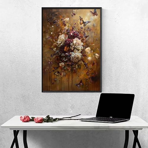 MEOSUEWI Diamond Painting Blume Diamond Painting Erwachsen Schmetterling Basteln für Erwachsene, Vollbohrer Diamant Malerei Set, Diamant Kunst Malerei Stickerei Set, Geschenke 50 x 65 cm PJY1 5-0 MEOSUEWI Diamond Painting Blume Diamond Painting Erwachsen Schmetterling Basteln für Erwachsene, Vollbohrer Diamant Malerei Set, Diamant Kunst Malerei Stickerei Set, Geschenke 50 x 65 cm PJY1 5-0 von MEOSUEWI