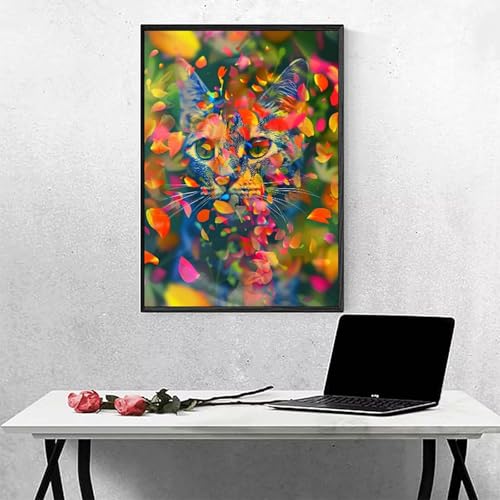 Tier Diamond Painting Katze Diamant Painting Bilder Erwachsene Bastelset, DIY Diamond Art Runder Vollbohrer Diamanten Kinder Malerei Stickerei Kreuzstich, Dekoration, Geschenk 60 x 80 cm PJY9 2-W Tier Diamond Painting Katze Diamant Painting Bilder Erwachsene Bastelset, DIY Diamond Art Runder Vollbohrer Diamanten Kinder Malerei Stickerei Kreuzstich, Dekoration, Geschenk 60 x 80 cm PJY9 2-W von MEOSUEWI