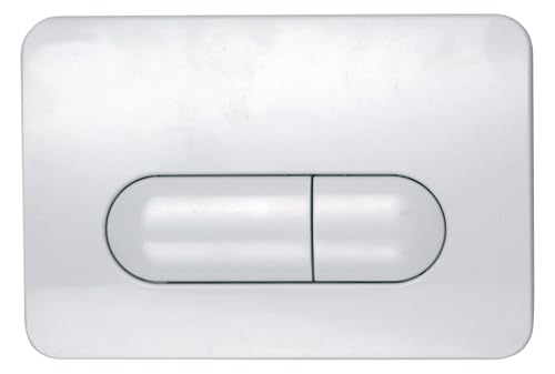 MEPA WC-Betätigungsplatte MEPA Space 2-M (Weiß, 215x145x15 mm, aus Kunststoff, Betätigung von vorne oder oben, 2-Mengen-Technik pneumatisch für Sanicontrol UP-Spülkästen B21) 420851 von MEPA